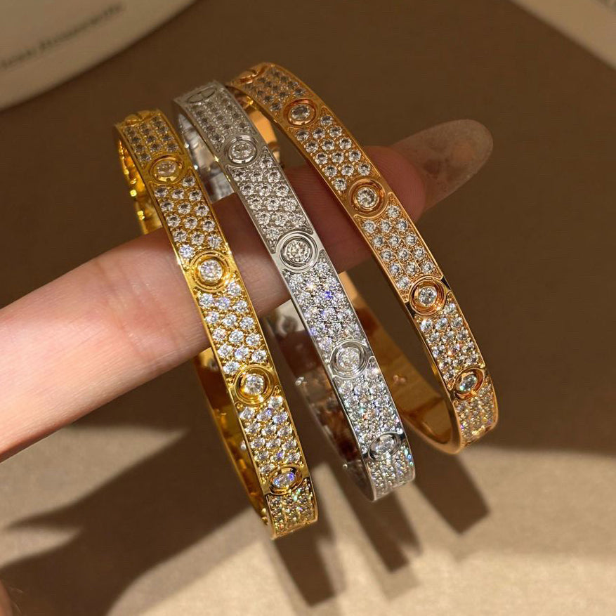 [Raffine]LOVE BRACELET 6.1MM DIAMOND-PAVED 10 BIG DIAMONDS