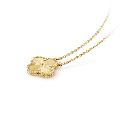 [Raffine] COLLAR LÁSER DE TRÉBOL DE 15 MM