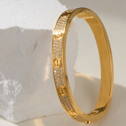 [Lora] LOVE BRACELET 6.1MM DIAMOND-PAVED