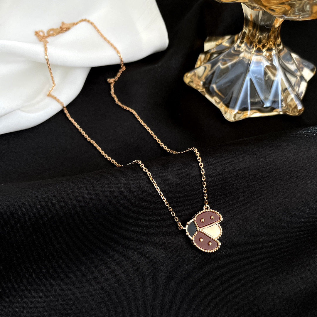 [Raffine]LUCKY  CARNELIANS LADYBUG NECKLACE