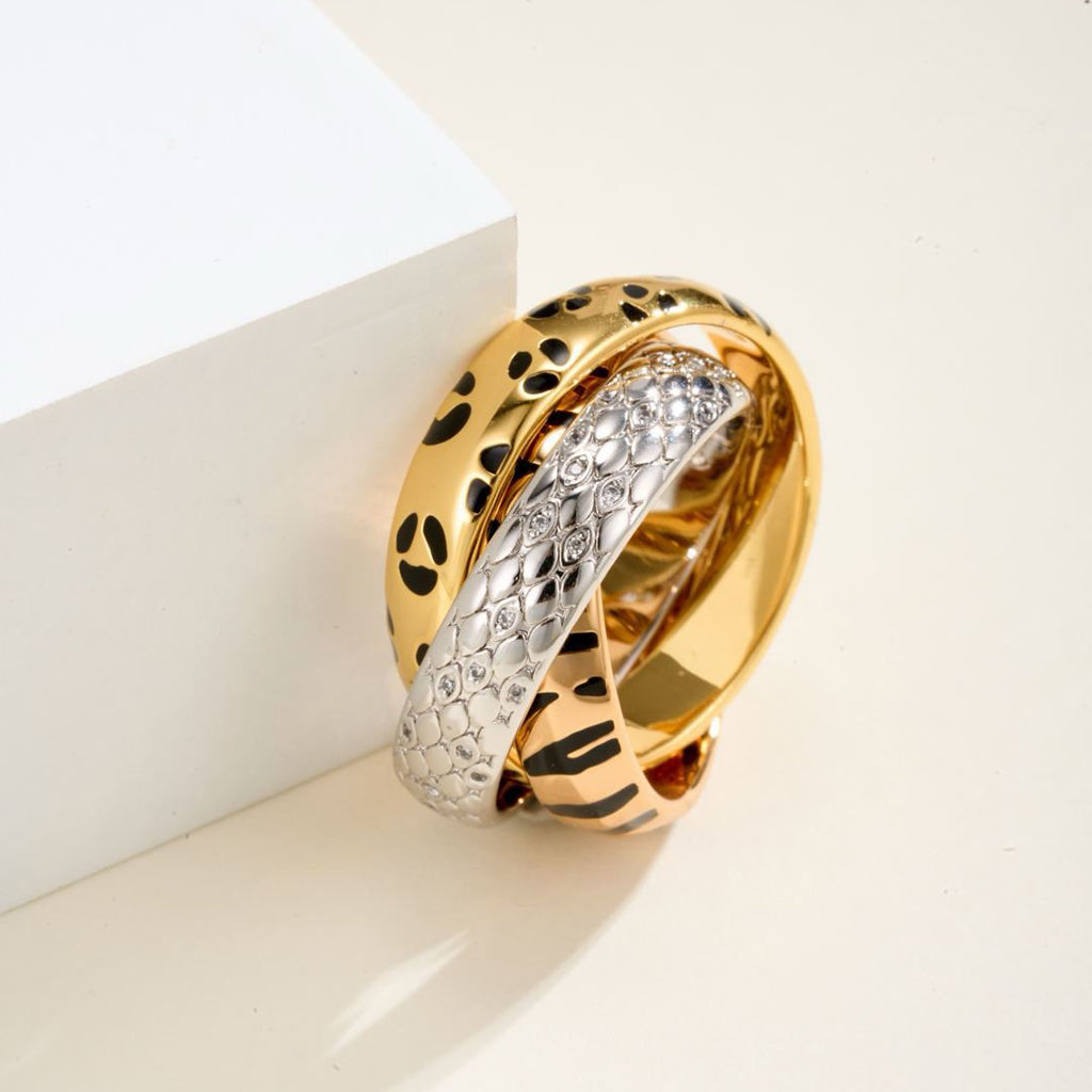 [Raffine] TRINITY  RING LEOPARD PRINT