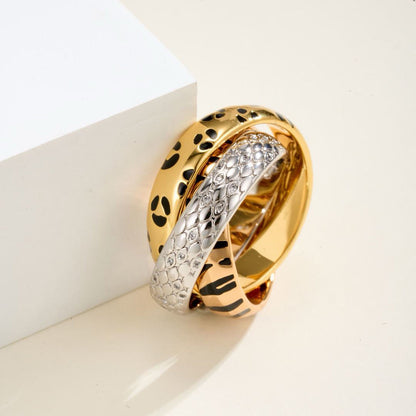 [Raffine] TRINITY  RING LEOPARD PRINT