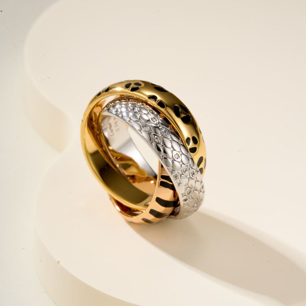 [Raffine] TRINITY  RING LEOPARD PRINT