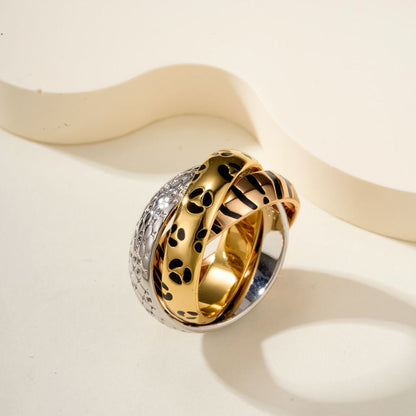 [Raffine] TRINITY  RING LEOPARD PRINT