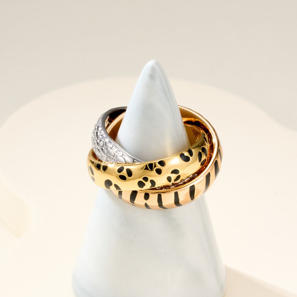 [Raffine] TRINITY  RING LEOPARD PRINT