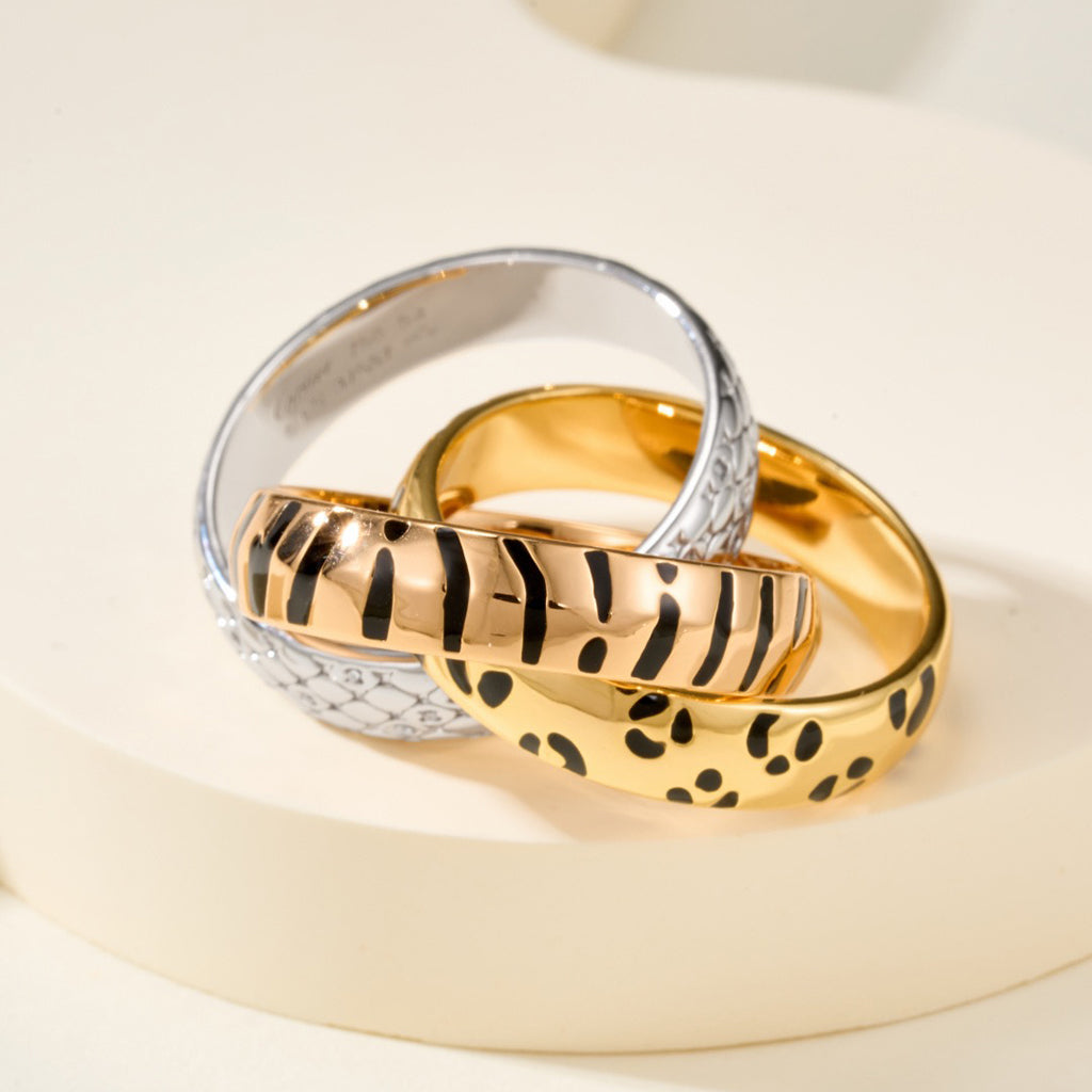 [Raffine] TRINITY  RING LEOPARD PRINT