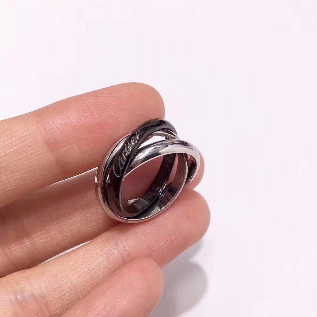 [Raffine]TRINITY 3.2MM RING BLACK CERAMIC