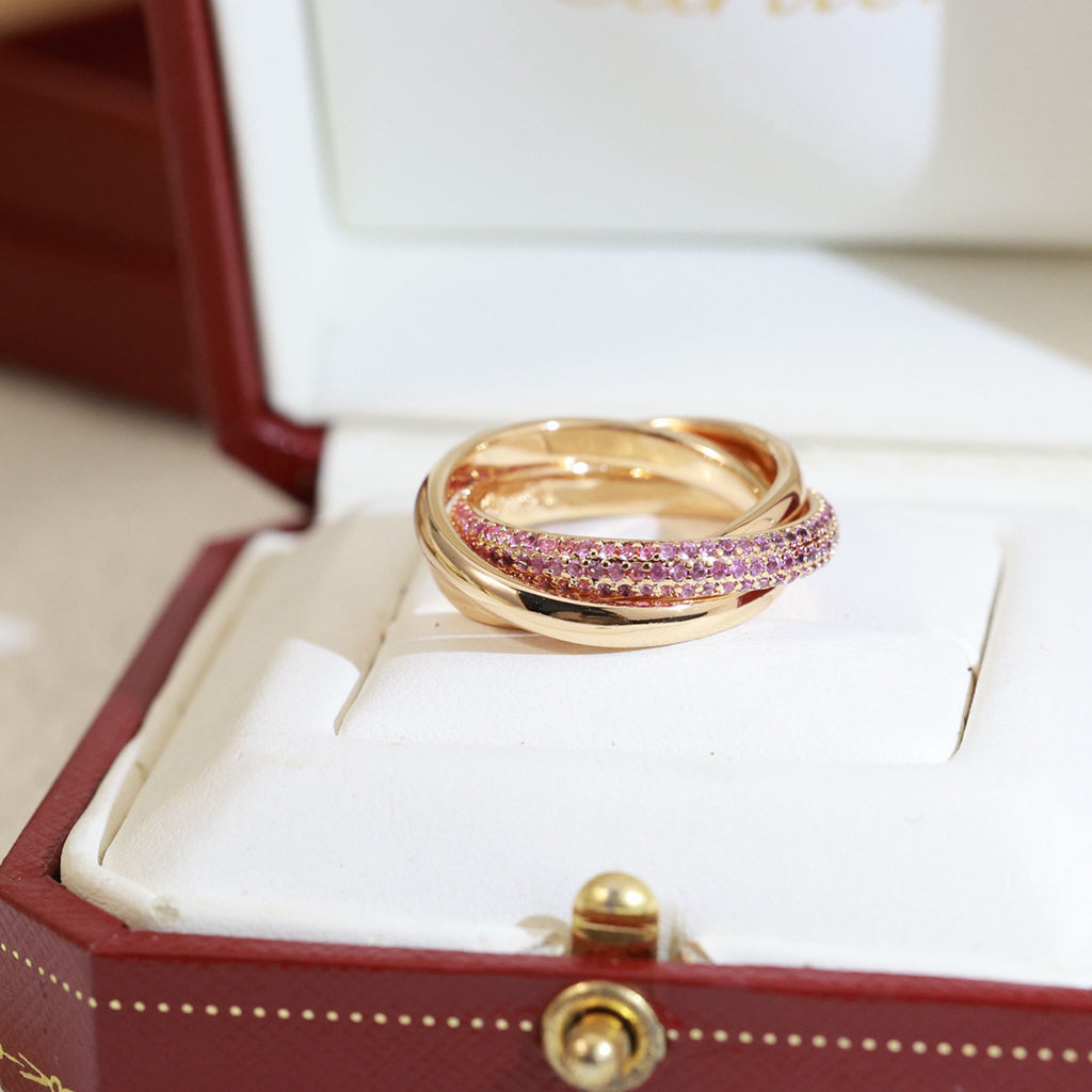 [Raffine]TRINITY 3.2MM RING PINK DIAMOND