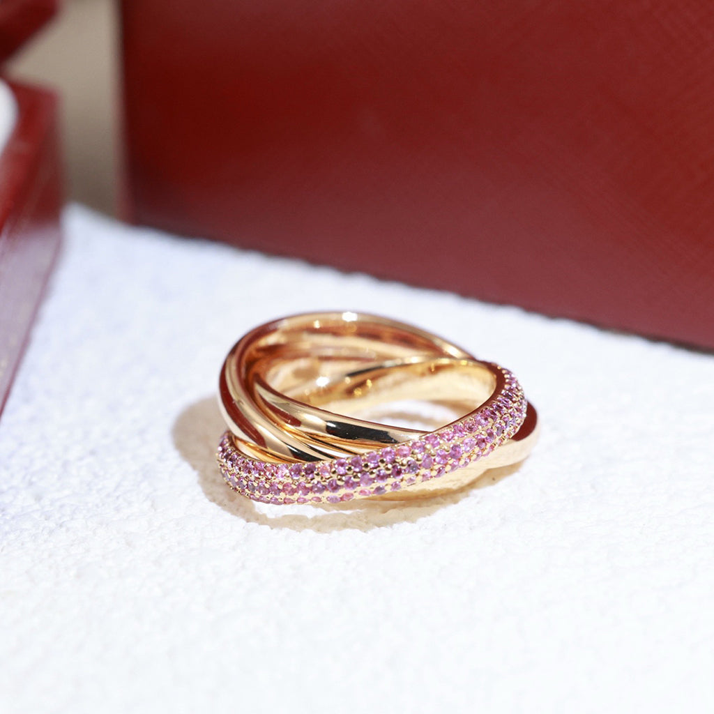[Raffine]TRINITY 3.2MM RING PINK DIAMOND