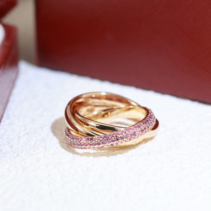 [Raffine]TRINITY 3.2MM RING PINK DIAMOND