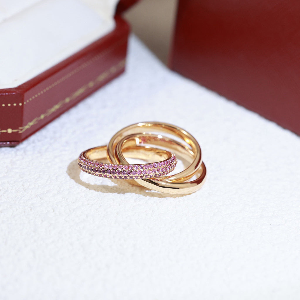 [Raffine]TRINITY 3.2MM RING PINK DIAMOND