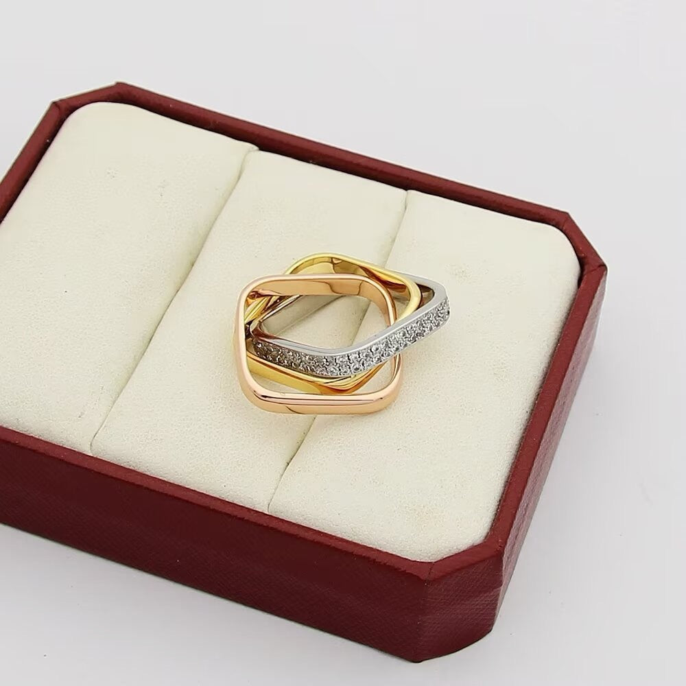 [Raffine] TRINITY 3.5MM CUSHION RING COLLECTION