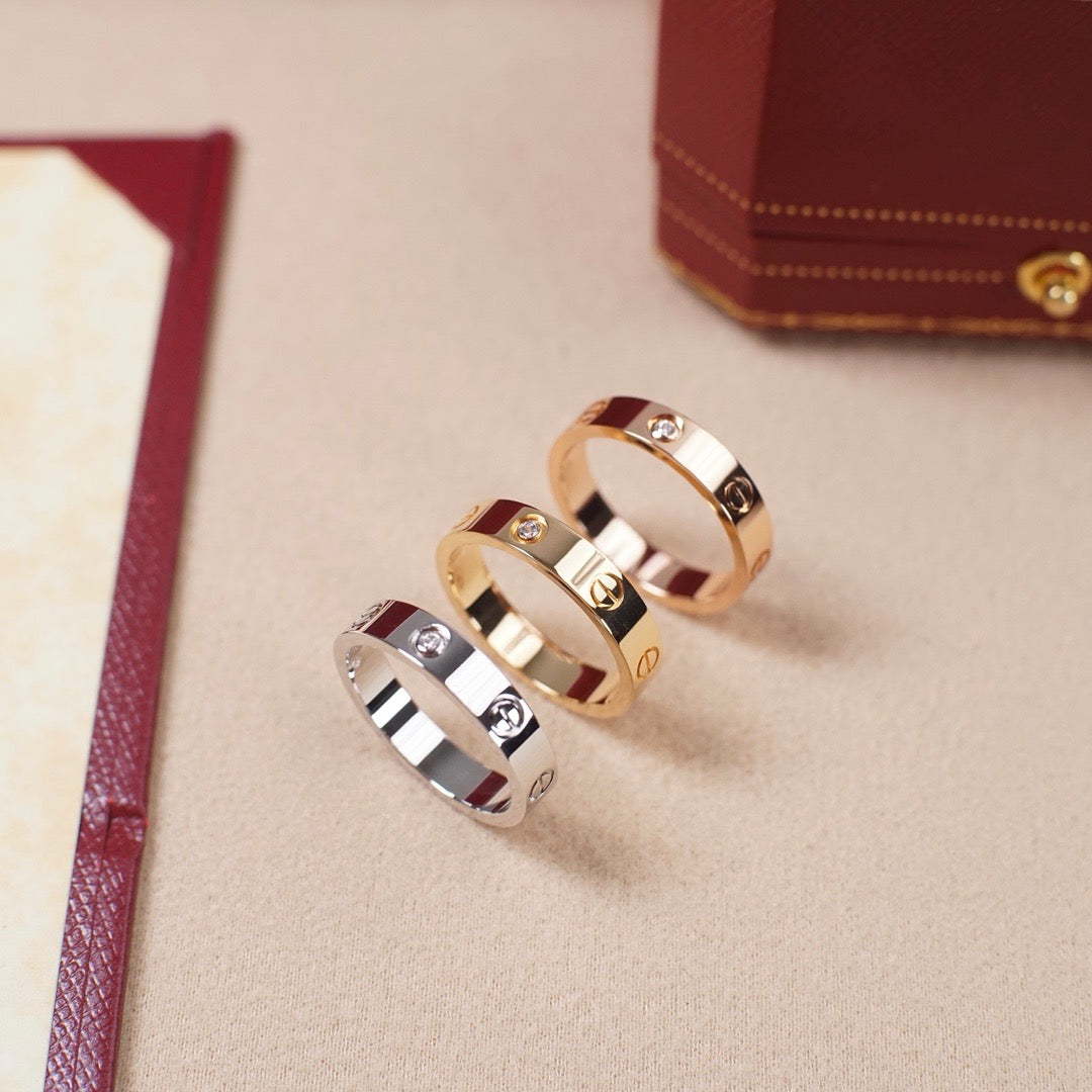 [Raffine]LOVE 4MM 1 DIAMOND RING