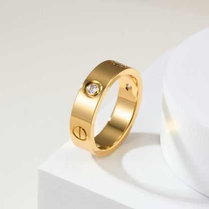 [Raffine]LOVE 4MM 1 DIAMOND RING