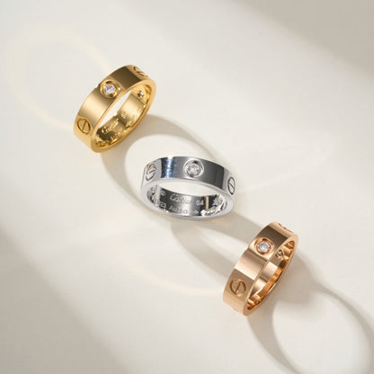 [Raffine]LOVE 4MM 1 DIAMOND RING