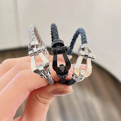 [Raffine]FORCE LARGE HORSESHOE FULL DIAMOND BRACELET GOLD