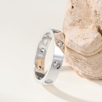 [Raffine]LOVE 4MM 8 DIAMOND RING