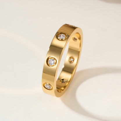 [Raffine]LOVE 4MM 8 DIAMOND RING