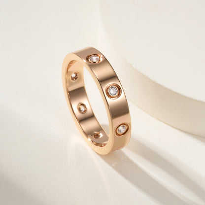 [Raffine]LOVE 4MM 8 DIAMOND RING