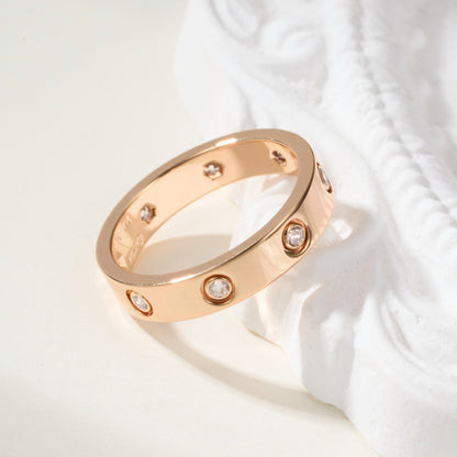 [Raffine]LOVE 4MM 8 DIAMOND RING