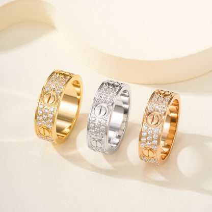 [Raffine]LOVE RING 5.5MM DIAMONDS PAVED