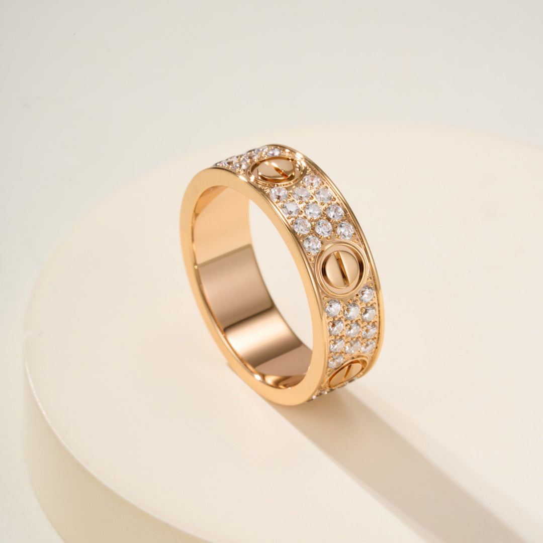 [Raffine]LOVE RING 5.5MM DIAMONDS PAVED