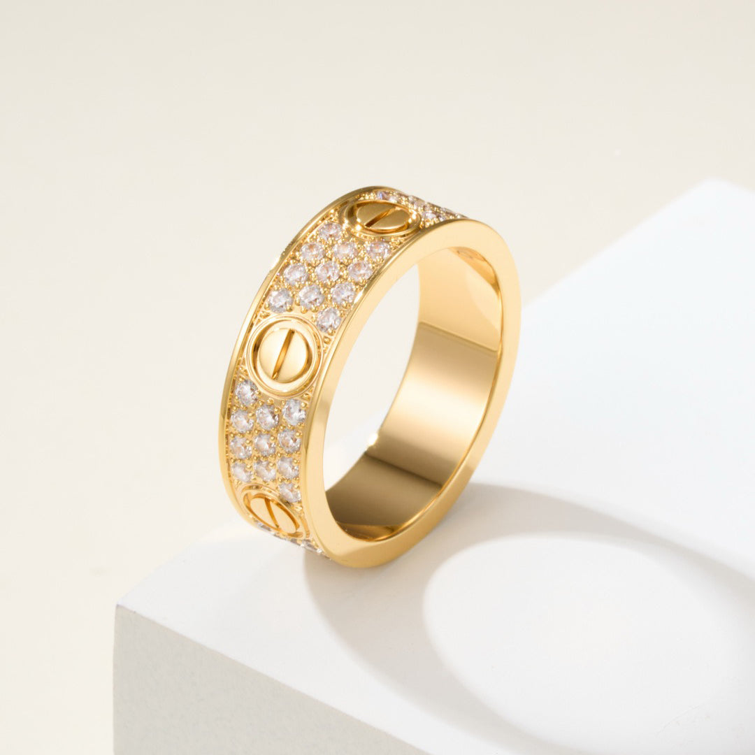 [Raffine]LOVE RING 5.5MM DIAMONDS PAVED