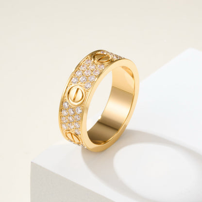 [Raffine]LOVE RING 5.5MM DIAMONDS PAVED