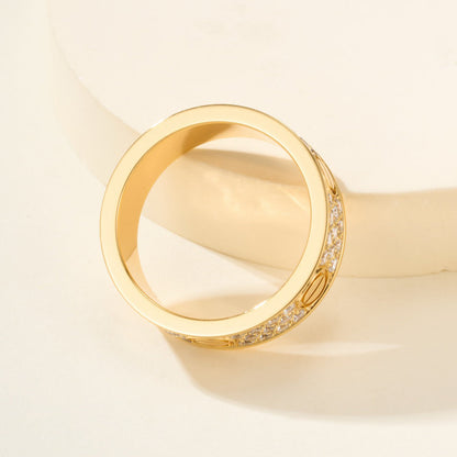 [Raffine]LOVE RING 5.5MM DIAMONDS PAVED