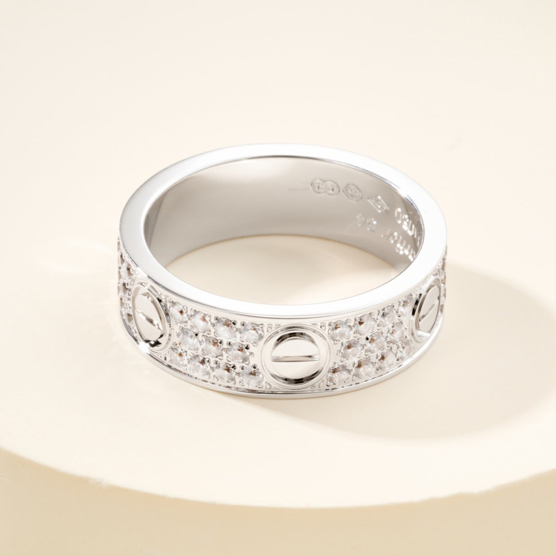 [Raffine]LOVE RING 5.5MM DIAMONDS PAVED