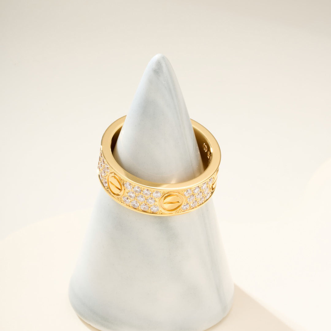 [Raffine]LOVE RING 5.5MM DIAMONDS PAVED