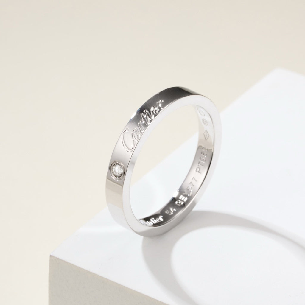 [Raffine]LOVE RING 4MM 1 DIAMOND