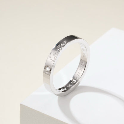 [Raffine]LOVE RING 4MM 1 DIAMOND