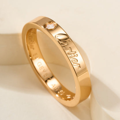 [Raffine]LOVE RING 4MM 1 DIAMOND