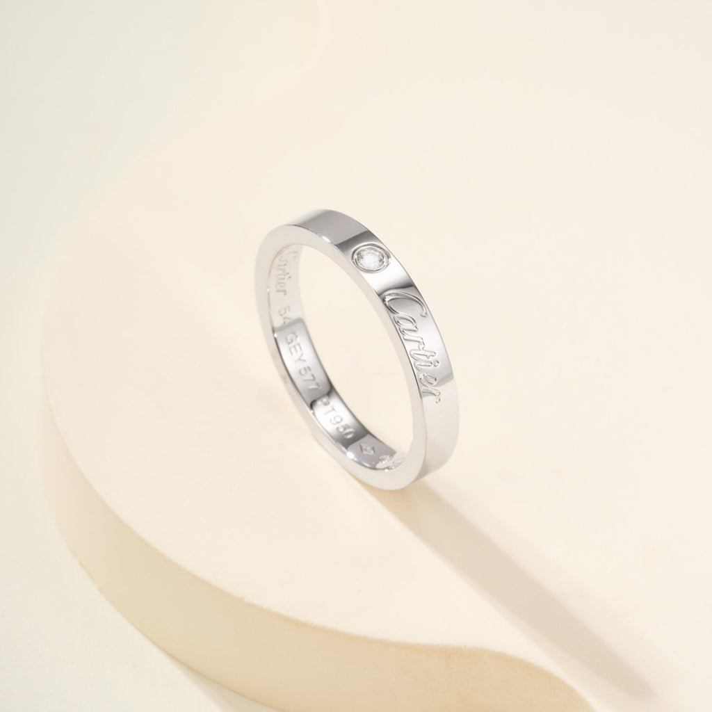 [Raffine]LOVE RING 4MM 1 DIAMOND