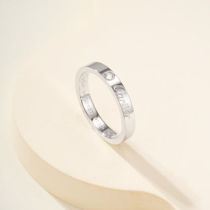 [Raffine]LOVE RING 4MM 1 DIAMOND