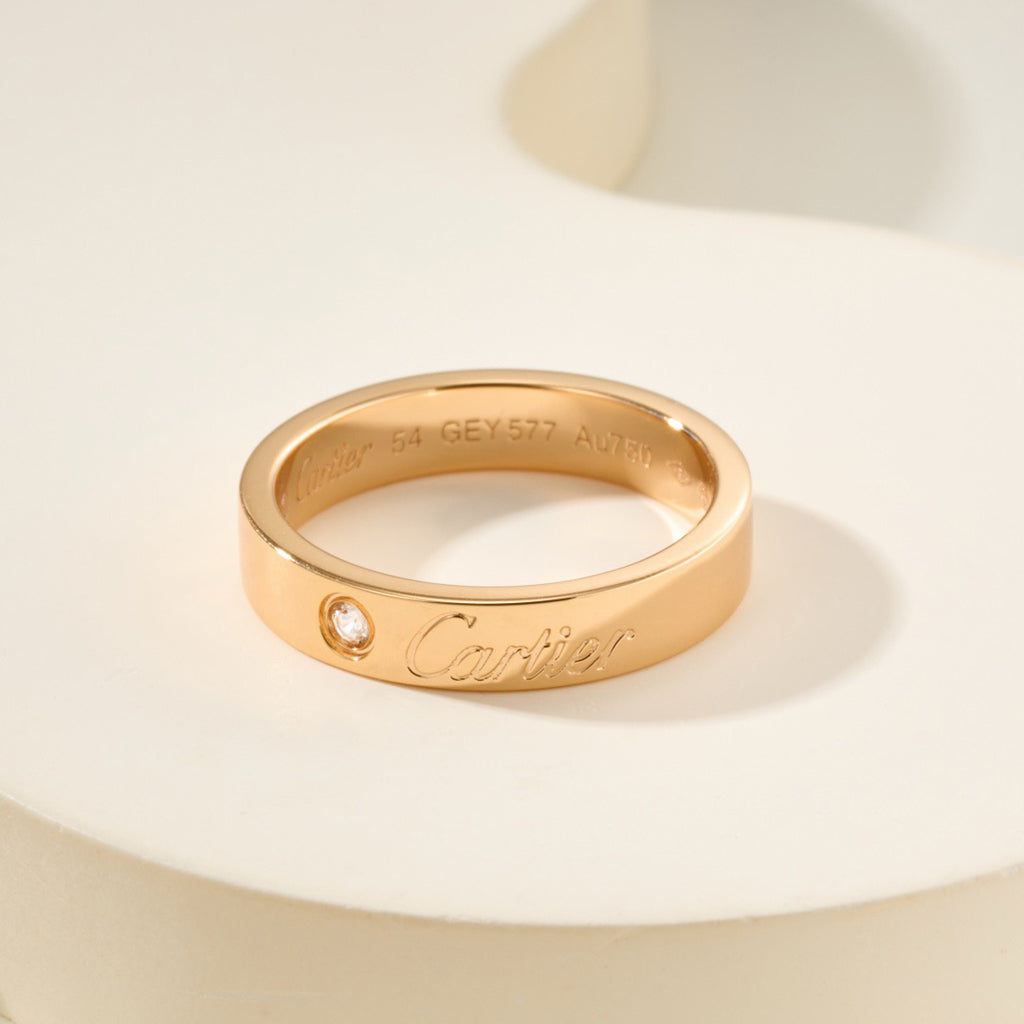 [Raffine]LOVE RING 4MM 1 DIAMOND