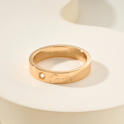 [Raffine]LOVE RING 4MM 1 DIAMOND