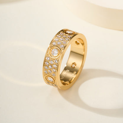 [Raffine]LOVE 5.5MM FULL-PAVE 6-DIAMOND RING