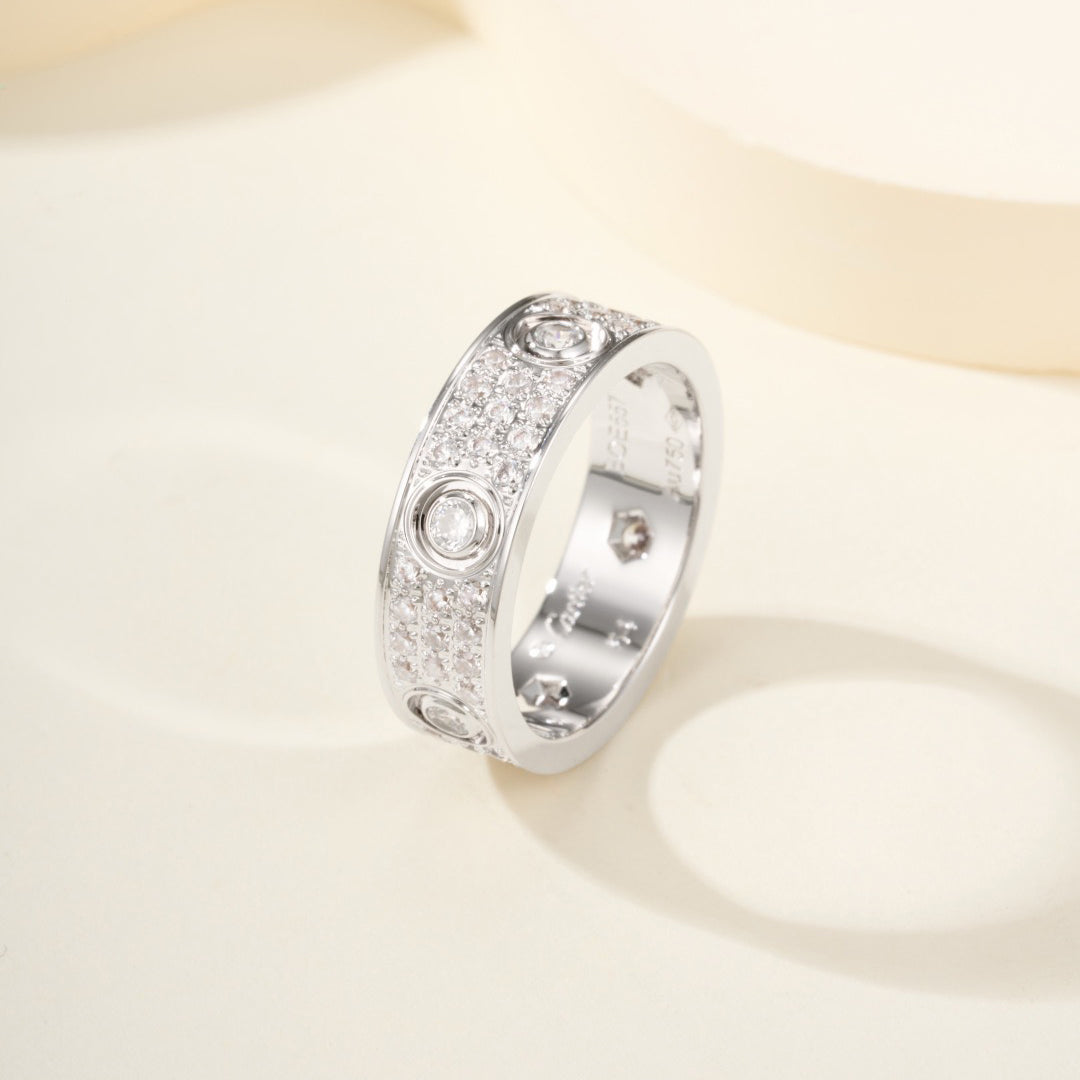 [Raffine]LOVE 5.5MM FULL-PAVE 6-DIAMOND RING