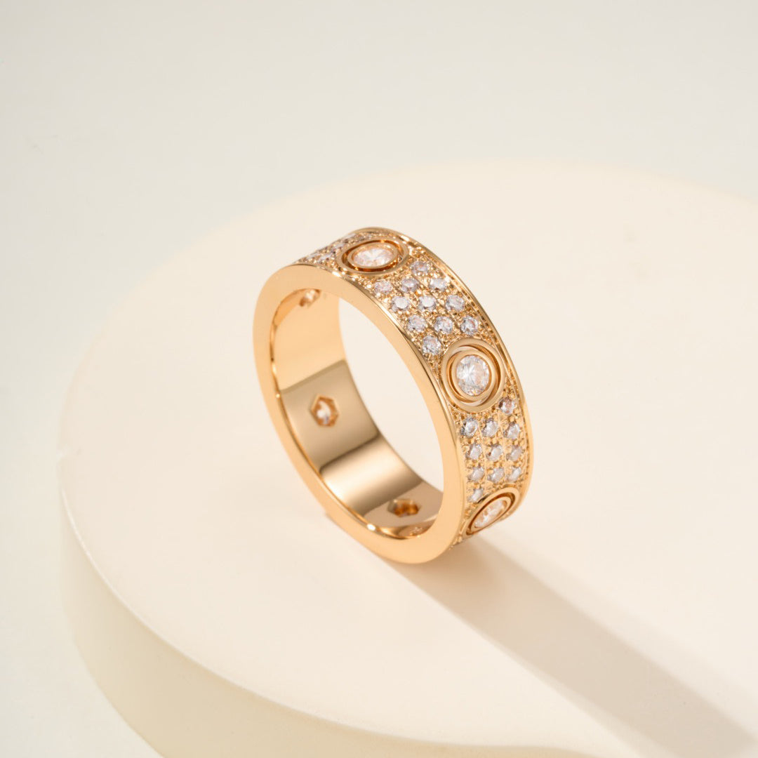 [Raffine]LOVE 5.5MM FULL-PAVE 6-DIAMOND RING