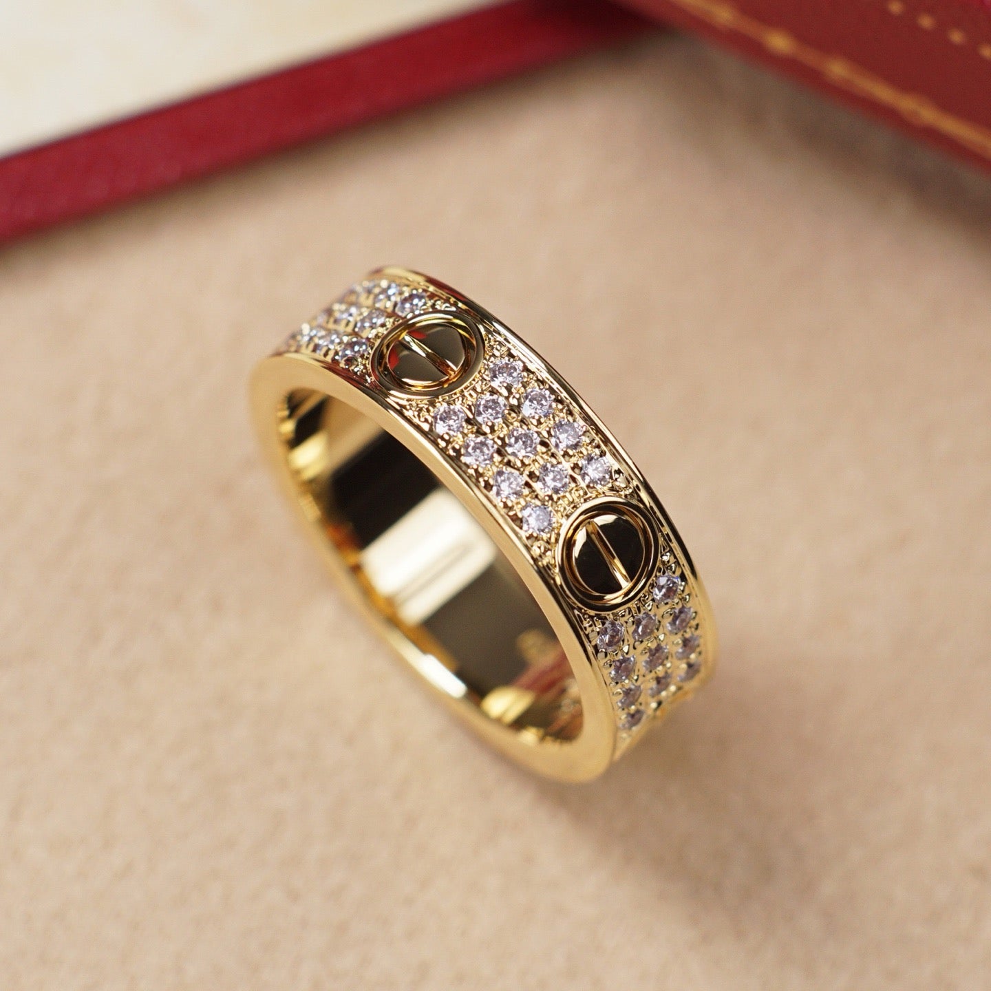 [Raffine]LOVE RING 5.5MM DIAMONDS PAVED