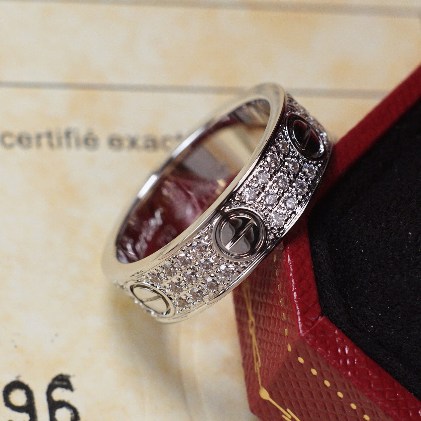 [Raffine]LOVE RING 5.5MM DIAMONDS PAVED