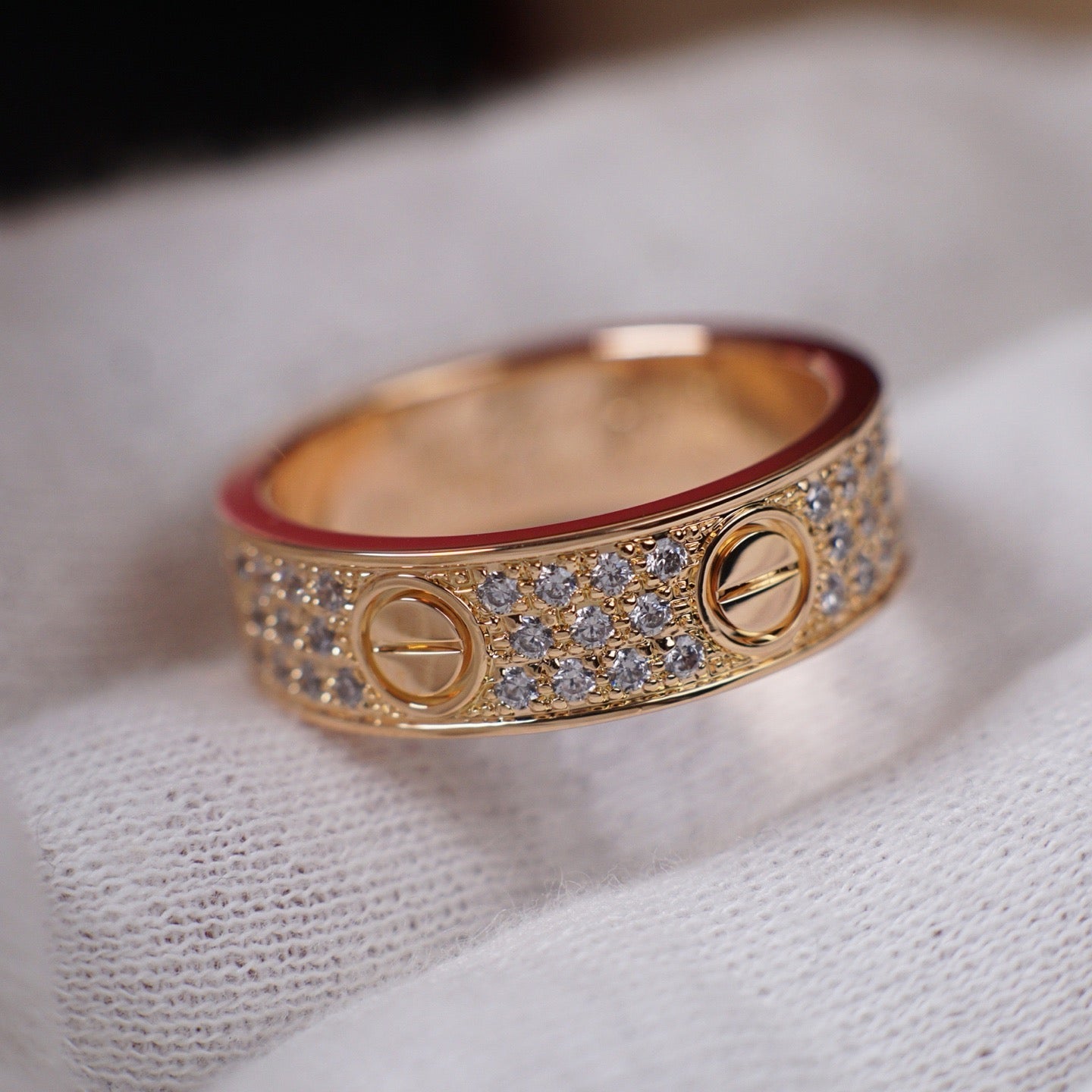 [Raffine]LOVE RING 5.5MM DIAMONDS PAVED