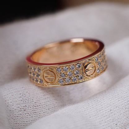 [Raffine]LOVE RING 5.5MM DIAMONDS PAVED