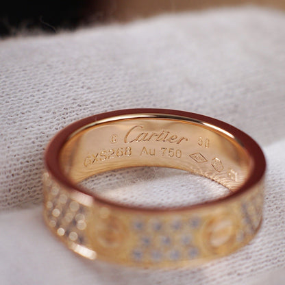 [Raffine]LOVE RING 5.5MM DIAMONDS PAVED