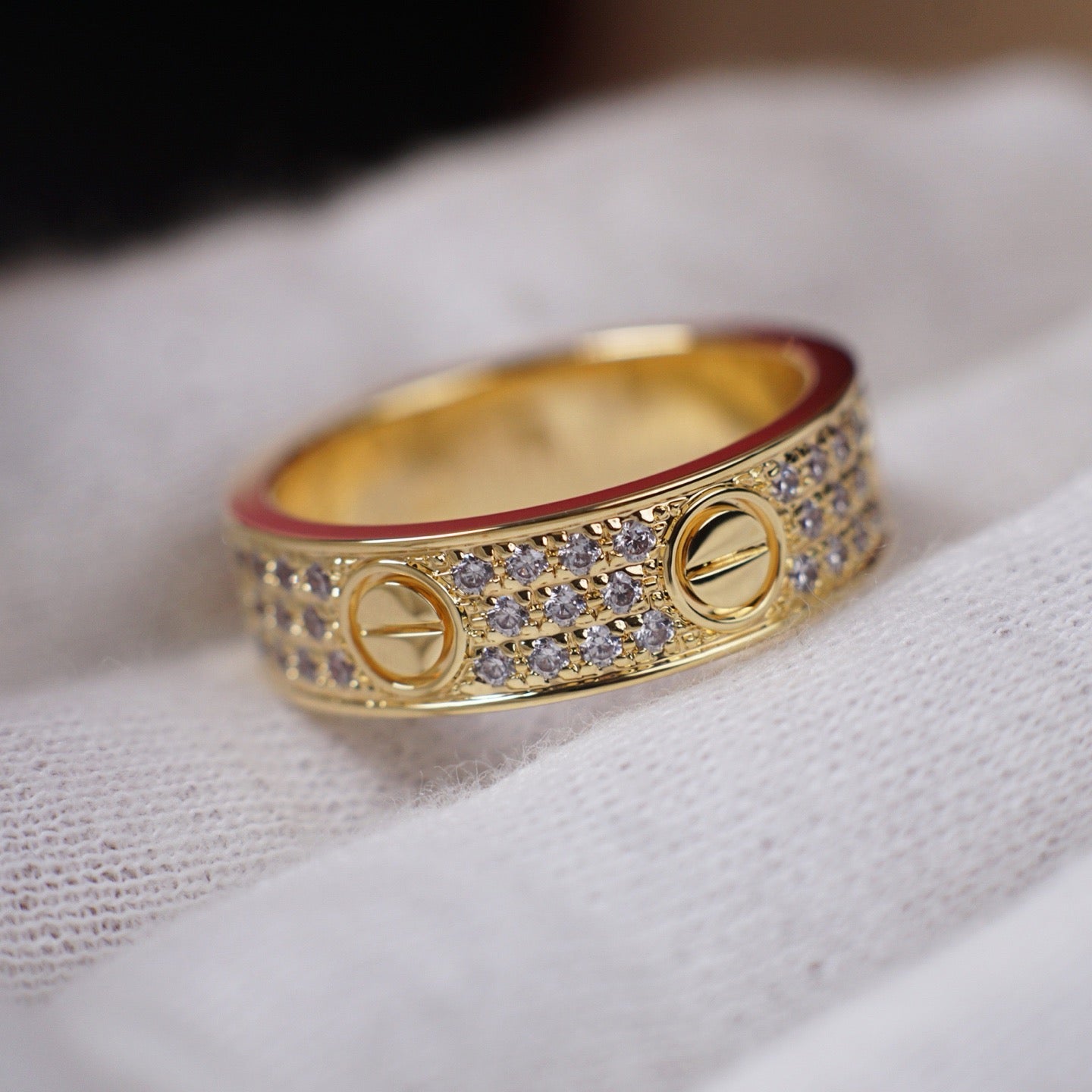 [Raffine]LOVE RING 5.5MM DIAMONDS PAVED