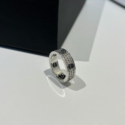 [Raffine]LOVE RING 5.5MM DIAMONDS PAVED CERAMIC