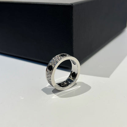 [Raffine]LOVE RING 5.5MM DIAMONDS PAVED CERAMIC