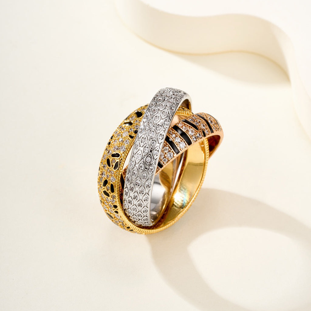 [Raffine] TRINITY  RING LEOPARD PRINT